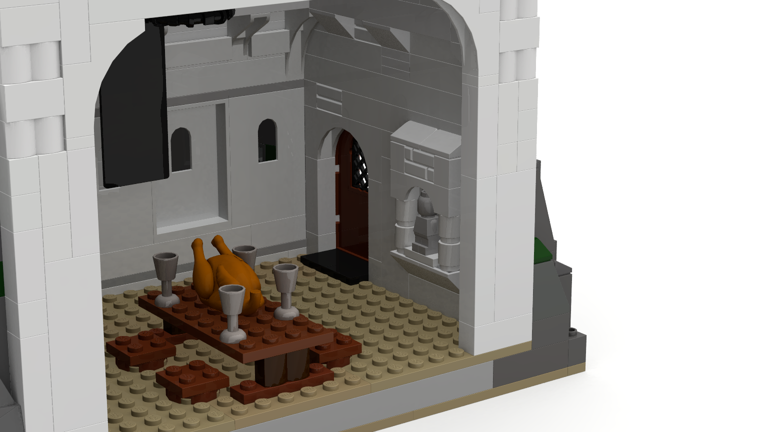 LEGO MOC The Walls of Minas Tirith by Playwell Bricks