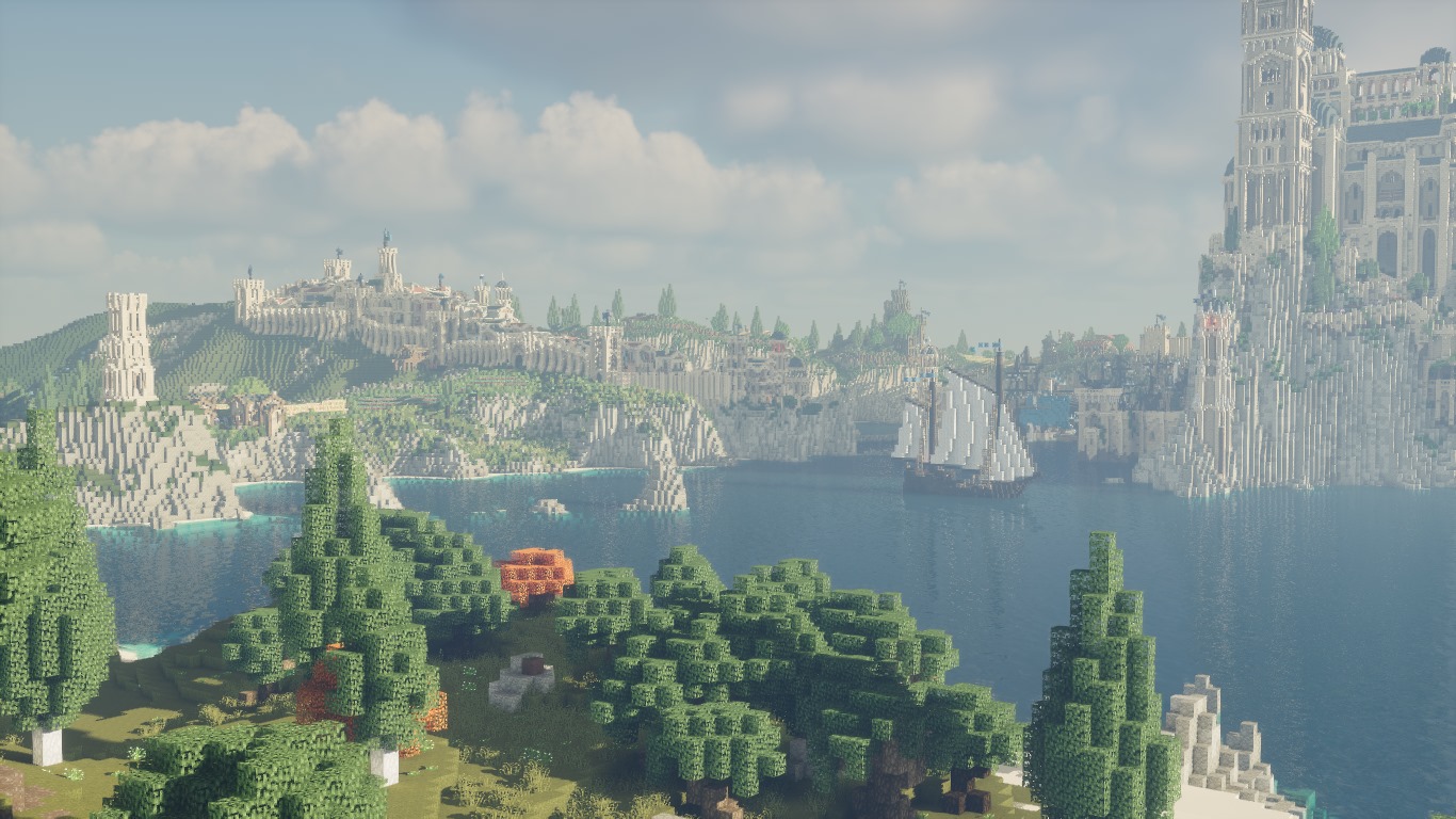 Minecraft and middle-earth crossover image